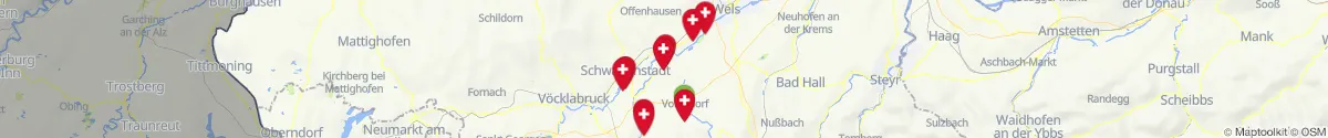 Kartenansicht für Apotheken-Notdienste in der Nähe von Stadl-Paura (Wels  (Land), Oberösterreich)